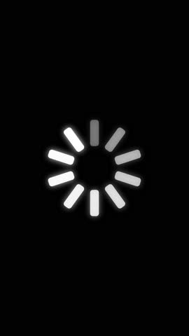 Animated Loading Icon glow loop on black background