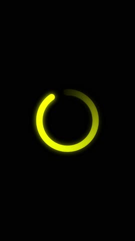 Animated Loading Icon glow loop on black background
