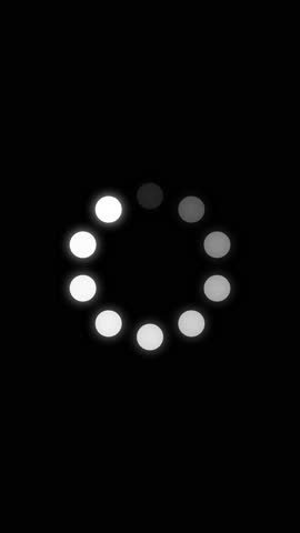 Animated Loading Icon glow loop on black background