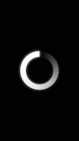 Animated Loading Icon glow loop on black background