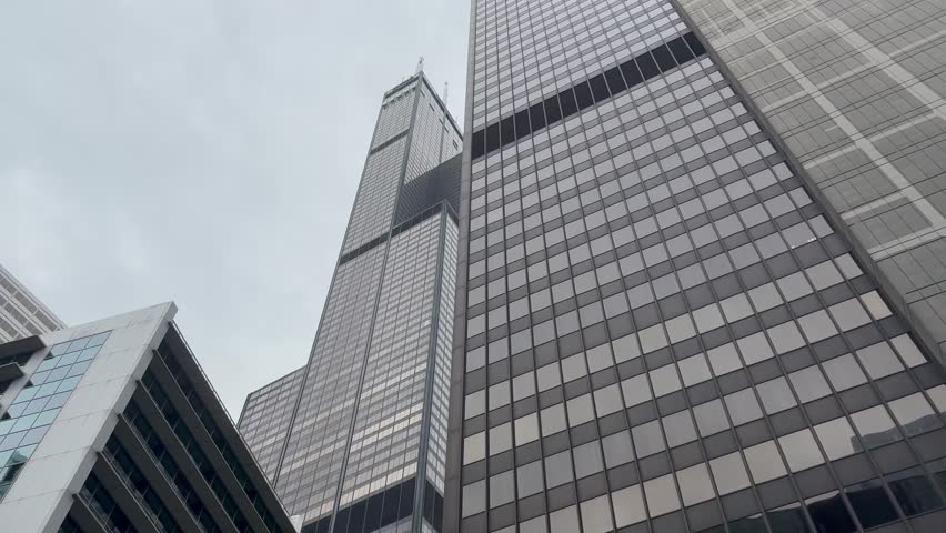 Low Angle of Willis Tower in Chicago