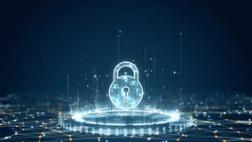 Digital lock animation with cyber key visuals and seamless security - Powered by Shutterstock - Get 15% off with code: PIKWIZARD15