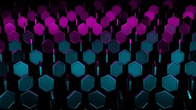 Pink and Cyan Abstract Hexagons Rotation Background VJ Loop in 4K - Powered by Shutterstock - Get 15% off with code: PIKWIZARD15