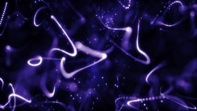 Intense glowing purple light strands and particles weaving through a dark background - Powered by Shutterstock - Get 15% off with code: PIKWIZARD15