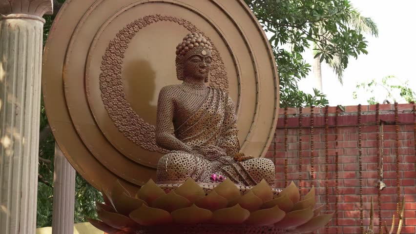 Close-up of Buddha Statue at Sarnath