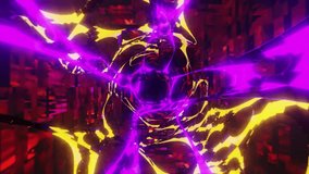 Abstract Fiery Purple and Yellow Energy Vortex Loop. 3D Illustration - Powered by Shutterstock - Get 15% off with code: PIKWIZARD15