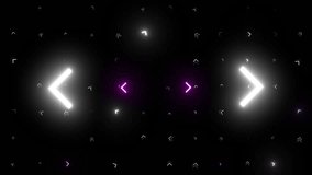 A vibrant array of glowing arrows in varying shapes and sizes burst, pulse, and fade in a rhythmic dance of light and color. This energetic VJ loop is perfect for dynamic backgrounds or commanding the - Powered by Shutterstock - Get 15% off with code: PIKWIZARD15
