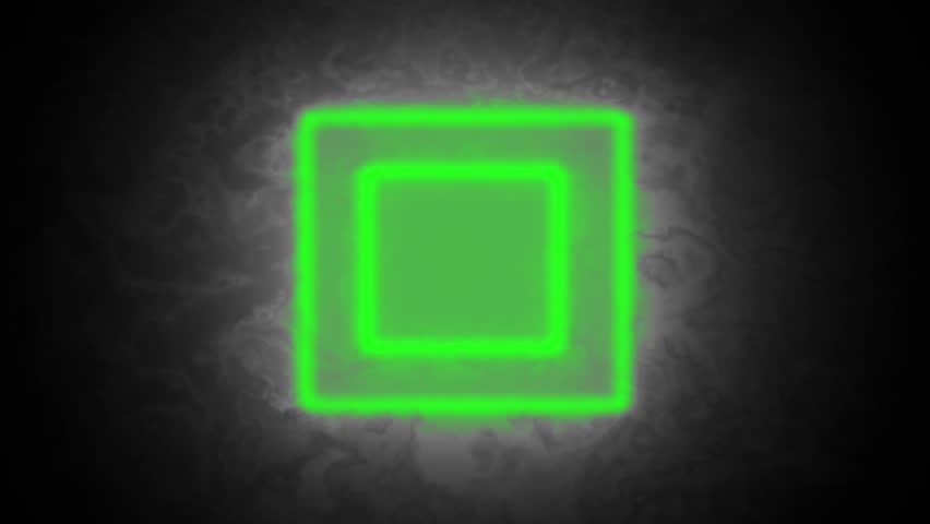 moving animation of a square frame that lights up like a sword saber. rotating glowing box background
