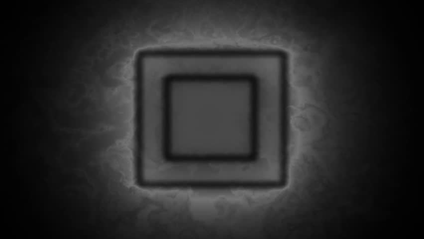 moving animation of a square frame that lights up like a sword saber. rotating glowing box background
