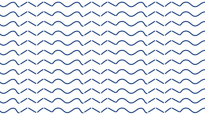 Animation of a moving wavy mass or sea with angular lines.
