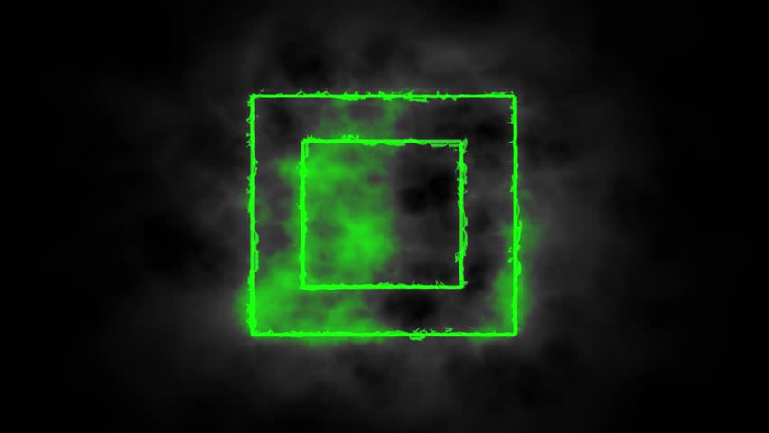 moving animation of a square frame that lights up like a sword saber. rotating glowing box background
