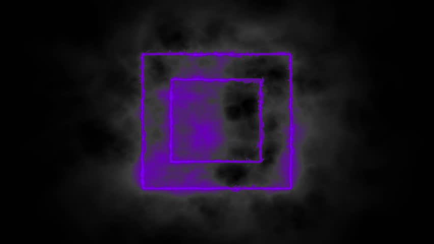 moving animation of a square frame that lights up like a sword saber. rotating glowing box background
