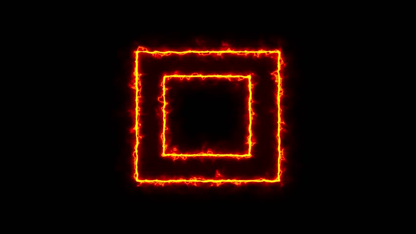 moving animation of a square frame that lights up like a sword saber. rotating glowing box background
