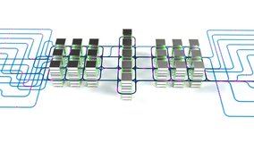 Big data center servers rack AI learning education able to loop endless 4k. 3D Illustration - Powered by Shutterstock - Get 15% off with code: PIKWIZARD15