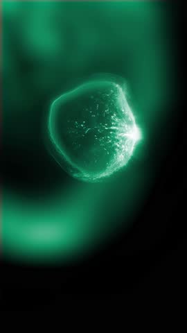 The study of bacterium through a microscope. Abstract animation of bacteria for any medical, technological and similar projects.
