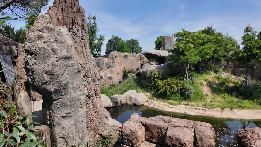 Italy, Piedmont, Piscina,  1.06.2025 Zoom zoo a Biopark with themed areas located near Turin