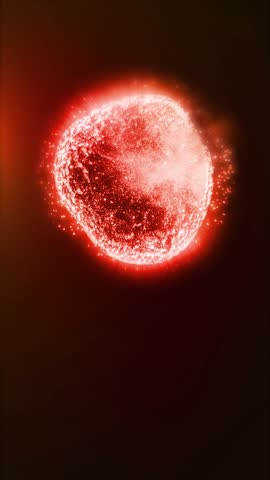Study of cell division through a microscope. Abstract animation of cells for any medical, technological and similar projects.
