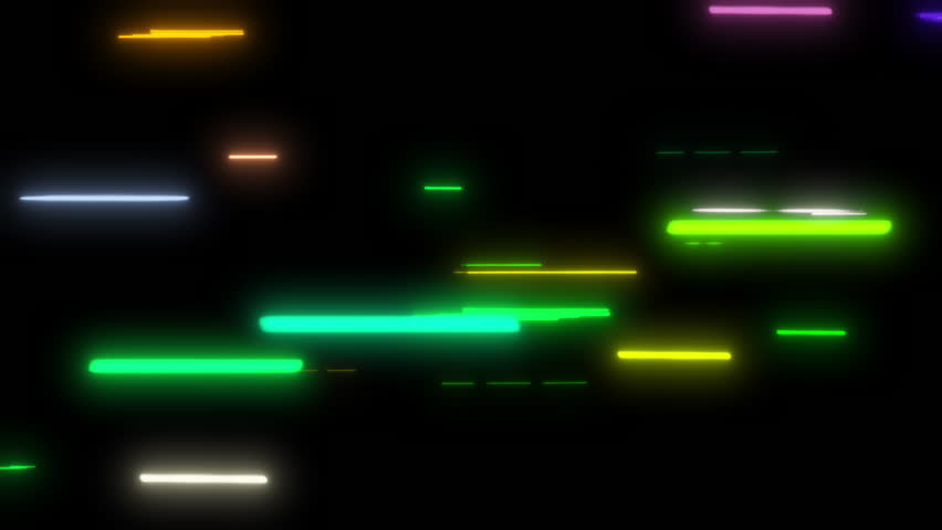 Glowing colorful speed neon lights, speed lines, fast motion abstract background.