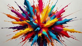 An explosive abstraction of bright pigments, dominated by yellow, blue, red and purple that collide and spread. - Powered by Shutterstock - Get 15% off with code: PIKWIZARD15