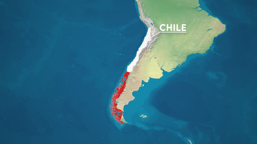 Zoom from Earth to Chile. (Country Flag) Country map animation with highlighted country borders. South America Cinematic 3d world map animation highlights aerial views, tourism, and travel. 4k - Powered by Shutterstock - Get 15% off with code: PIKWIZARD15