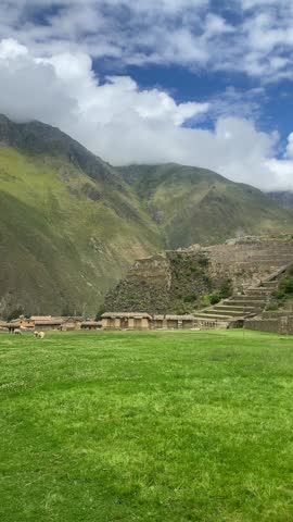 Ollantaytambo is a town and an Inca archaeological site in southern Peru some 72 km by road northwest of the city of Cusco