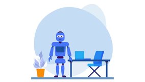 Virtual Doctor Robot Giving Advise animation, Remote Area Healthcare during pandemic animated video, Robotic medicine Clip, Healthcare footage, Artificial Intelligence Work in Clinic motion graphics - Powered by Shutterstock - Get 15% off with code: PIKWIZARD15