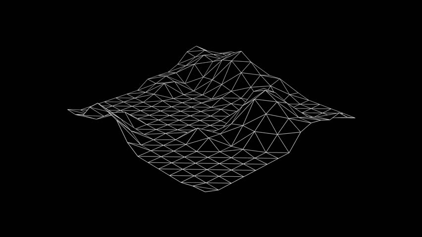 Retro 3D Grid Terrain: Cyberpunk Style Backdrop