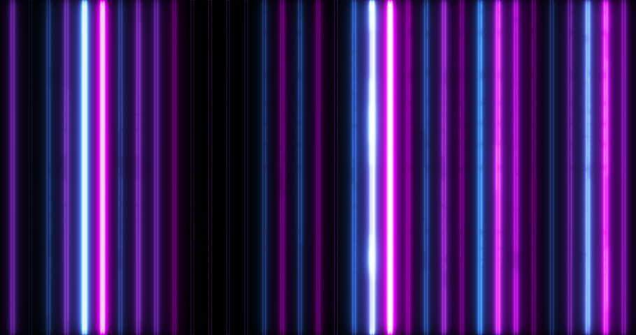 Glowing color neon bars. Loop