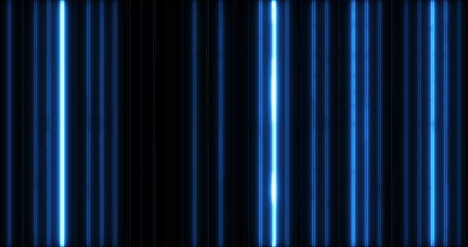 Blue neon bars moving. Loop. 4K Vertical