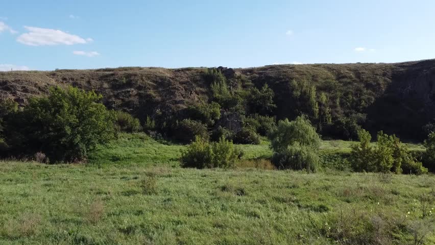 Azov Steppes. Donetsk region, Ukraine. Landscape of Mariupol surroundings.