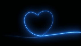 Neon heart frame. Neon heart shape, neon heart shape on dark background. Abstract bright neon red energy light disco heart with reflections abstract background. - Powered by Shutterstock - Get 15% off with code: PIKWIZARD15