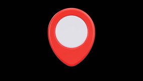 3D Animation of Location Pin and Map Marker, Alpha Channel - Powered by Shutterstock - Get 15% off with code: PIKWIZARD15