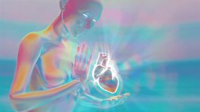 looped 3d animation. The heartbeat of a glass human heart - Powered by Shutterstock - Get 15% off with code: PIKWIZARD15