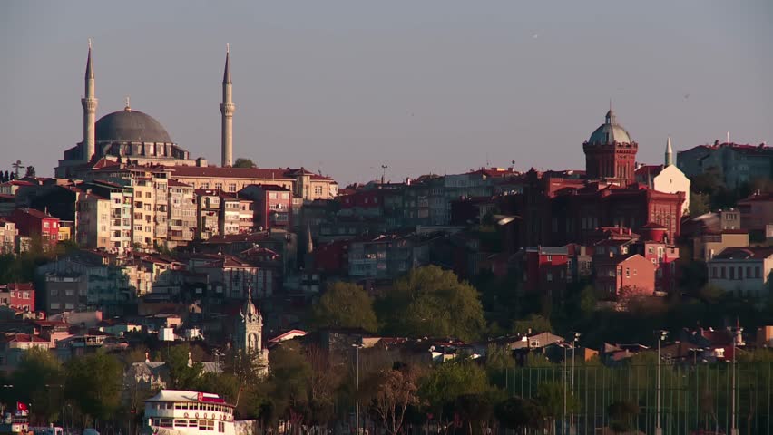 Phanar Greek Orthodox College. The famous red high school in the Balat district of Istanbul.