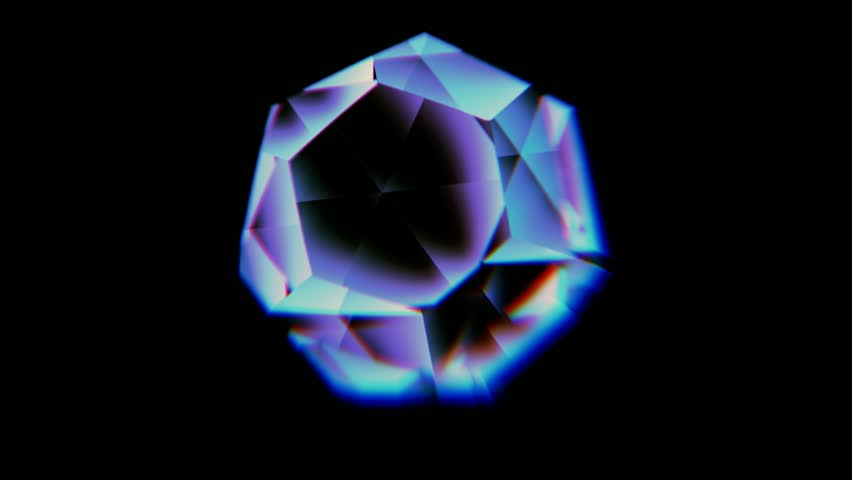 Seamless abstract geometric prism with purple and blue hues for loop playback. - Powered by Shutterstock - Get 15% off with code: PIKWIZARD15