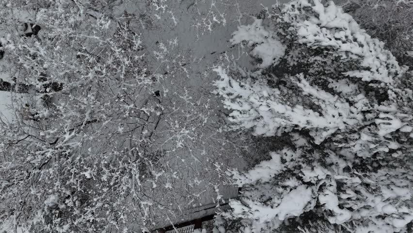 residential area snow-covered, Yeonsu, Incheon, South Korea