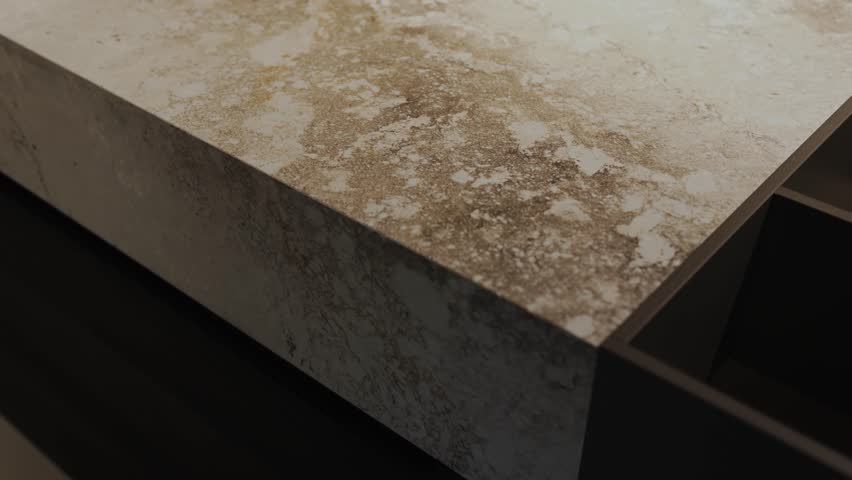 Textured stone countertop with natural patterns for a sophisticated aesthetic appeal. Marble texture