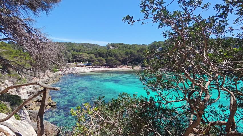Cala Macarella Its waters are an intense turquoise color, ideal for swimming
