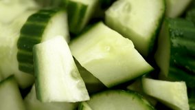 Vegetable salad with chopped fresh raw cucumbers. Green organic ingredients. Macro shot. Rotation - Powered by Shutterstock - Get 15% off with code: PIKWIZARD15