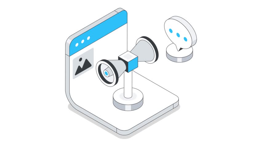 Announcement Isometric Animation. MP4 File