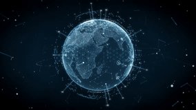 Two data streams colliding in space to create the planet earth - Powered by Shutterstock - Get 15% off with code: PIKWIZARD15