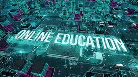 Online Education with digital technology hitech concept. 3D Illustration - Powered by Shutterstock - Get 15% off with code: PIKWIZARD15
