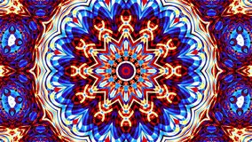 Abstract colorful mandala with symmetrical patterns in red, blue, and orange. Loop mandala - Powered by Shutterstock - Get 15% off with code: PIKWIZARD15