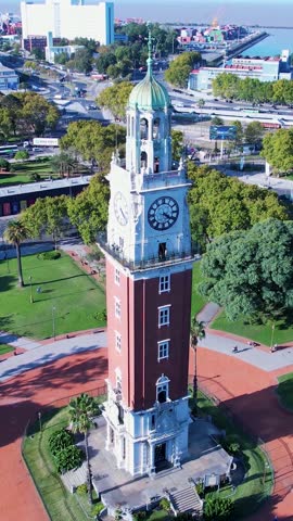 Buenos Aires Skyline In Buenos Aires Argentina. Green Park Landscape. Beautiful Cityscape. Peaceful Freeway. Buenos Aires Skyline In Buenos Aires Argentina. Highrise Buildings Scenery.