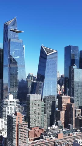 New York Skyline At Manhattan In New York United States. Stunning Downtown. Tourism Landmark. New York Skyline At New York United States. Highrise Buildings.