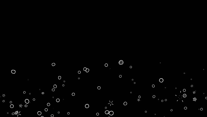 Fun Animated Bubble Popping Background Loop. Isolated cartoon-like bubbles popping mis-air over black background