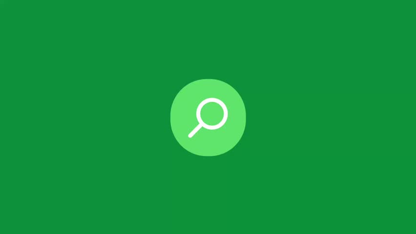 A clean and minimalist animation of a search bar. The simple design is perfect for web or app interfaces. Green screen background for easy compositing.
