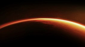 Sunrise illuminating the surface of planet Mars in space - Powered by Shutterstock - Get 15% off with code: PIKWIZARD15