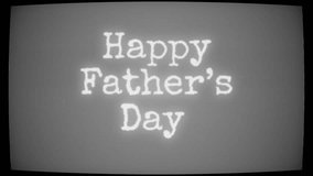 Happy Father's Day Vintage Typewriter Style Retro Film Look with Scratches - Powered by Shutterstock - Get 15% off with code: PIKWIZARD15