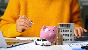 Business Accounting, Income and Expense Calculation and Investment Data Report Analysis, Annual Tax Deduction Planning Concept, Financial and Tax System, House Tax, Car, Condo - Powered by Shutterstock - Get 15% off with code: PIKWIZARD15